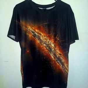 SUPERNOVA RAVE T-SHIRT - LG - EUC // Space Explosion Tee Sci-Fi Dance Shirt